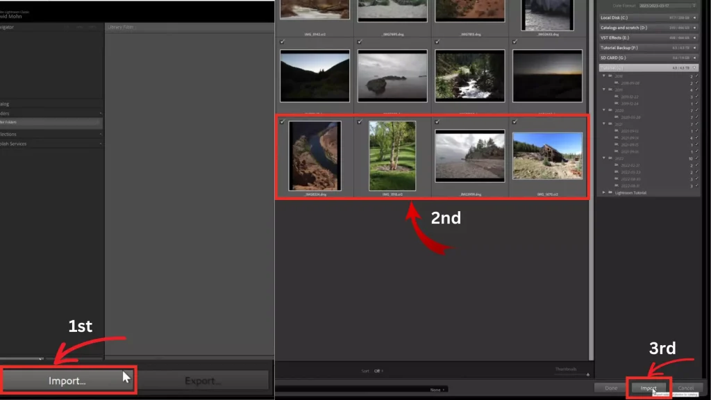 Import Batch Editing in Lightroom